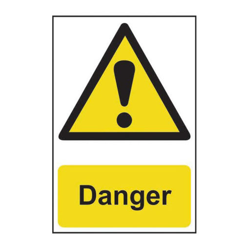 Picture of ‘Danger’ Sign, Self-Adhesive Semi-Rigid PVC (200mm x 300mm)