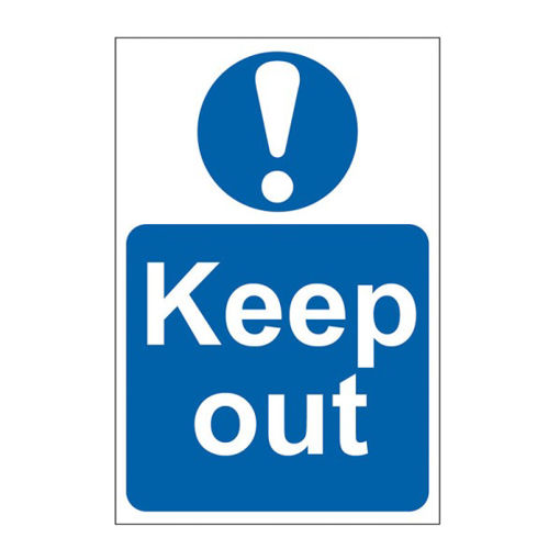Picture of ‘Keep Out’ Sign, Self-Adhesive Semi Rigid PVC (200mm x 300mm)
