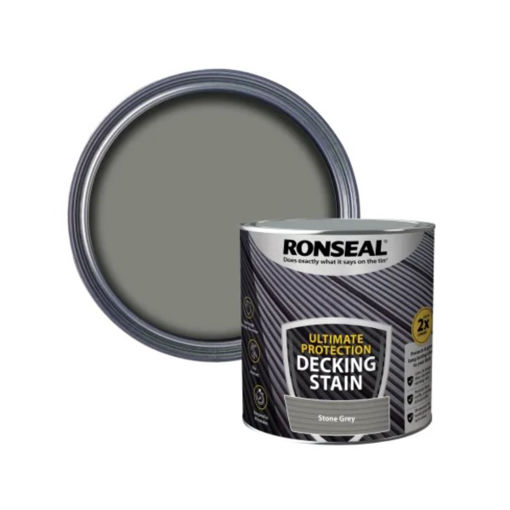Picture of Ronseal Ultimate Protection Decking Stain Stone Grey 2.5 litre