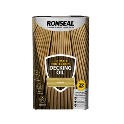 Picture of Ronseal Ultimate Protection Decking Oil Natural 5 litre