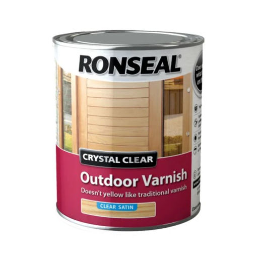 Picture of Ronseal Crystal Clear Outdoor Varnish Satin 750ml