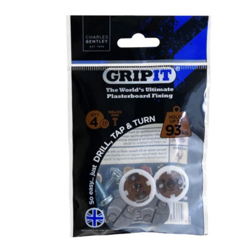 Picture of GRIPIT Brown Plasterboard Fixings 20mm (Pack 4)
