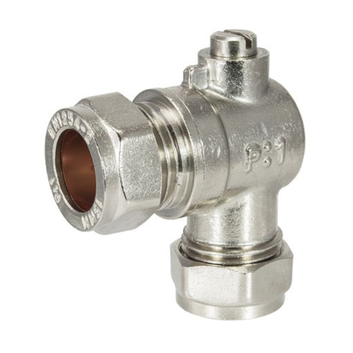 Picture of Isolating Valve Angle CxC Chrome 15MM