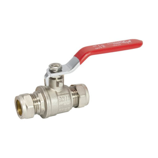 Picture of Lever Ball Valve 15MM (Red Handle)