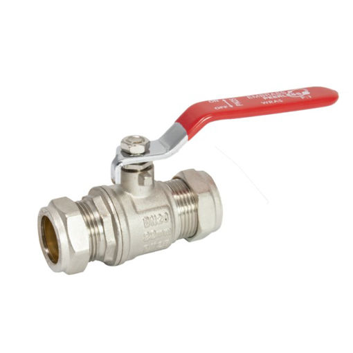 Picture of Lever Ball Valve 22MM (Red Handle)