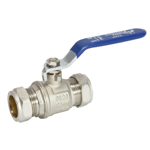 Picture of Lever Ball Valve 22MM (Blue Handle)