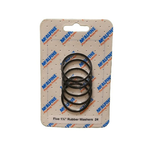 Picture of McAlpine Handipak (Card24) Five 1¼" Rubber Washers