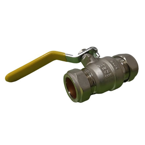 Picture of Lever Ball Valve 22MM (Yellow Handle)