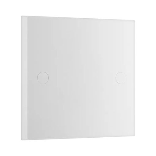 Picture of Single Blank Plate - 900 Series White Moulded