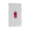 Picture of Double, Double Pole Switch With Indicator - 800 Series White Moulded