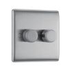 Picture of Single, Double Dimmer Switch - Brushed Steel