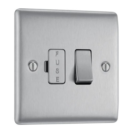 Picture of Single Fused Switch - Brushed Steel