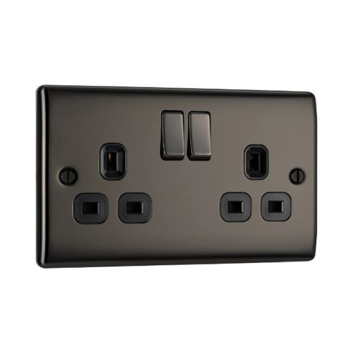 Picture of Double Socket - Black Nickle