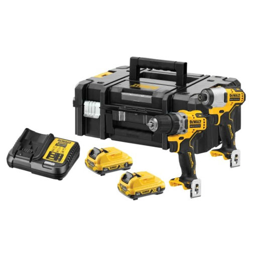 Picture of DeWalt Brushless Sub-Compact Twin Pack 12V 2 x 3.0Ah Li-ion