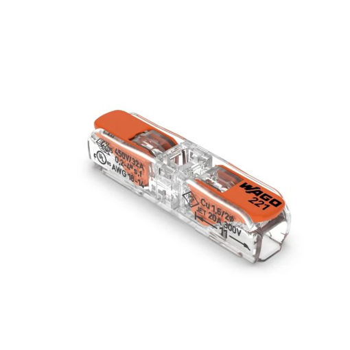 Picture of Wago 221-2411 32A Inline Connectors Transparent