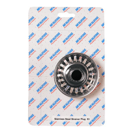 Picture of McAlpine Handipak (Card53) Stainless Steel Strainer Plug