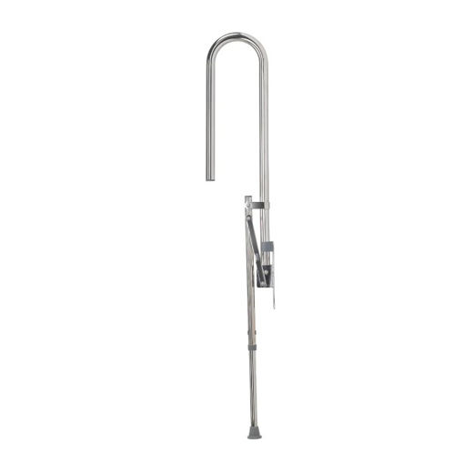 Picture of Croydex Stainless Steel Fold Away Hand Rail With Drop Down Leg 710 x 100 x 850mm