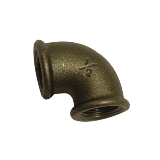 Picture of Black Malleable 90 Degree Elbow FxF 1"