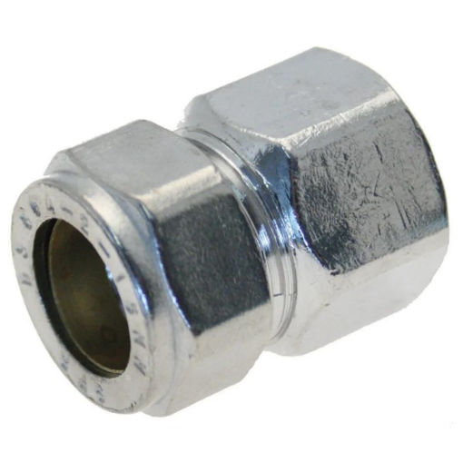 Picture of Compression Coupler Female Chrome 15MM x 1/2"