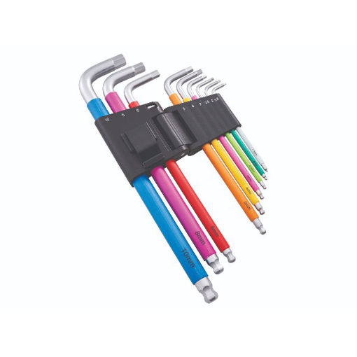 Picture of Faithfull 9 Piece Colour Coded Hex Key Set