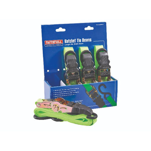 Picture of Faithfull 4 Piece Ratchet Tie Down Set