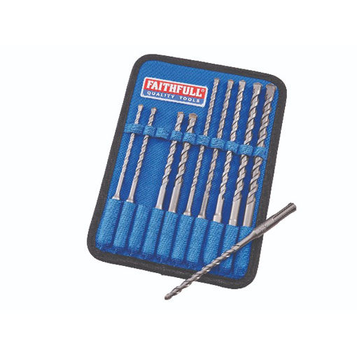 Picture of Faithfull 10 Piece SDS Drill Bit Set