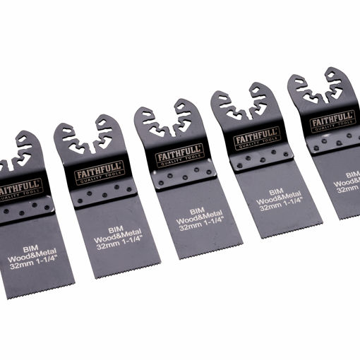 Picture of XMS25MULTI5 - Faithfull 5 Piece Multi-Tool Blade Set