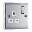Picture of Single Socket - Polished Chrome - White Insert