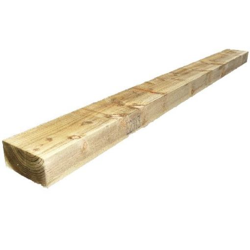 Picture of ECC INCISED PRESSURE TREATED GREEN SLEEPERS 100mm X 200mm X 2.4mtr